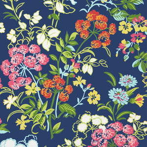 Spring Garden Navy T14337 by Thibaut Wallpaper
