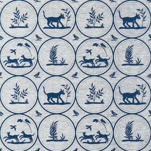 Dooley Navy T14348 By Thibaut Wallpaper