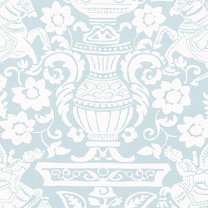 Galway Spa Blue T14360 by Thibaut Wallpaper