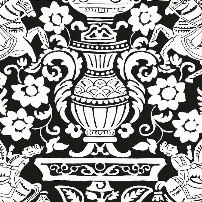 Galway Black T14365 by Thibaut Wallpaper Thibaut Wallpaper Galway Black T14365Wallpaper Canopy Wallpaper UNITED STATES </p><p>Repeat: V: 36 27 - Fabric Carolina -