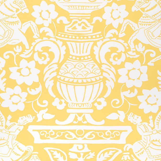 Galway Yellow T14366 by Thibaut Wallpaper Thibaut Wallpaper Galway Yellow T14366Wallpaper Canopy Wallpaper UNITED STATES </p><p>Repeat: V: 36 27 - Fabric Carolina -