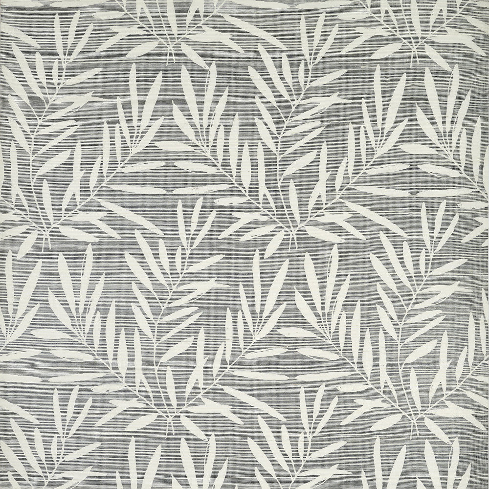 Thibaut Wallpaper Summer Leaves Charcoal T15801  Wallpaper Sisal  U.S.A </p><p>Repeat: H: , V: 27.5  (69.85 cm) 36 in  (91.44 cm) - My Fabric Connection -