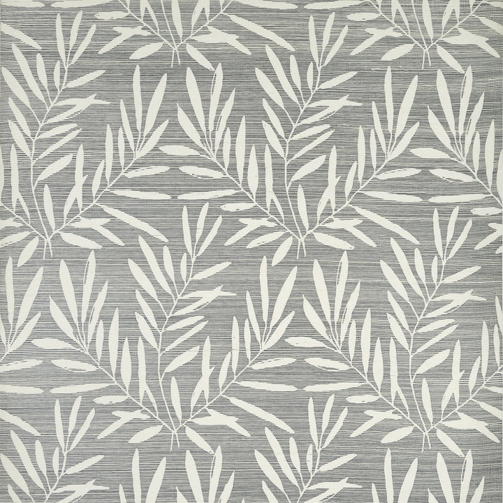 Thibaut Wallpaper Summer Leaves Charcoal T15801  Wallpaper Sisal  U.S.A </p><p>Repeat: H: , V: 27.5  (69.85 cm) 36 in  (91.44 cm) - My Fabric Connection -