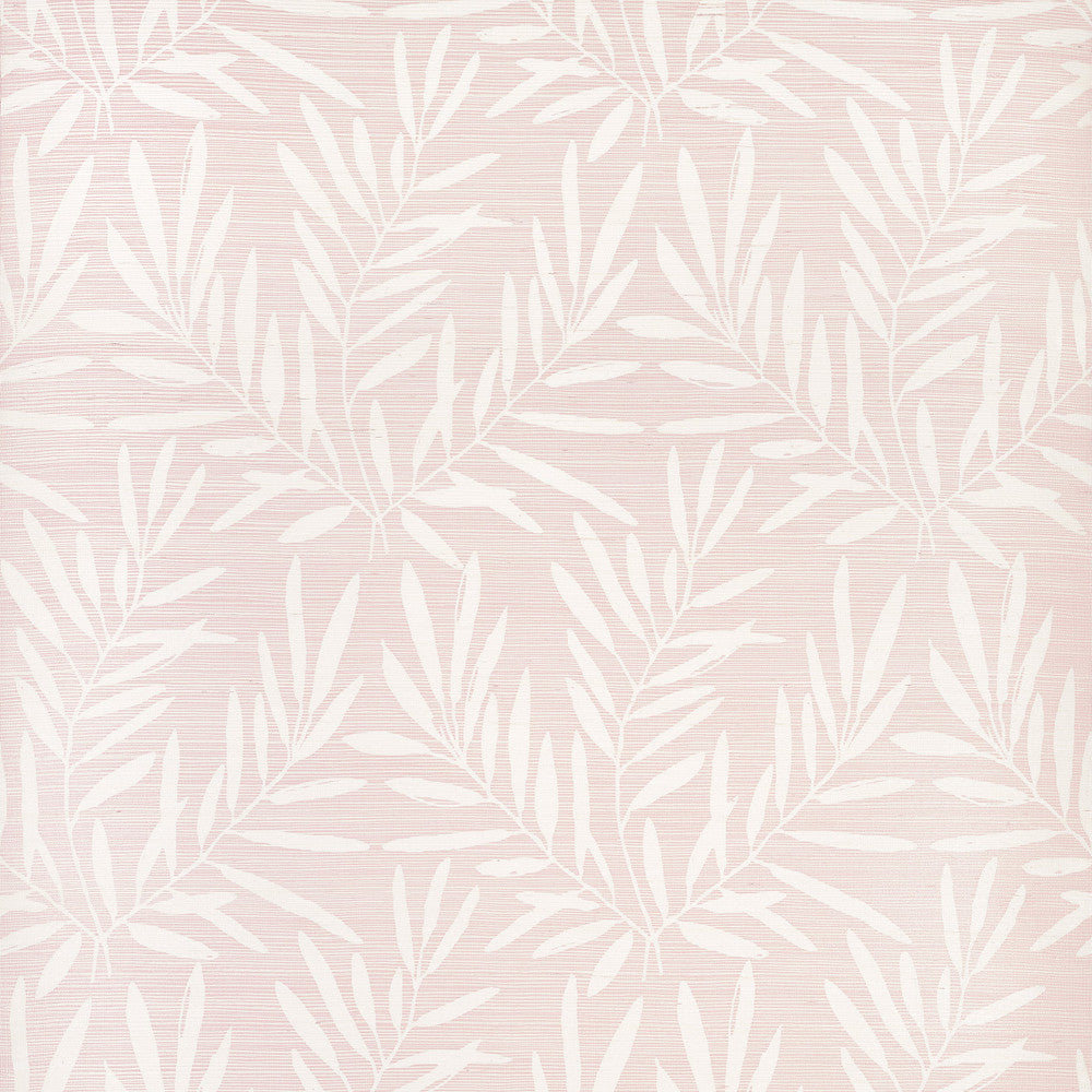 Thibaut Wallpaper Summer Leaves Blush T15803  Wallpaper Sisal  U.S.A </p><p>Repeat: H: , V: 27.5  (69.85 cm) 36 in  (91.44 cm) - My Fabric Connection -