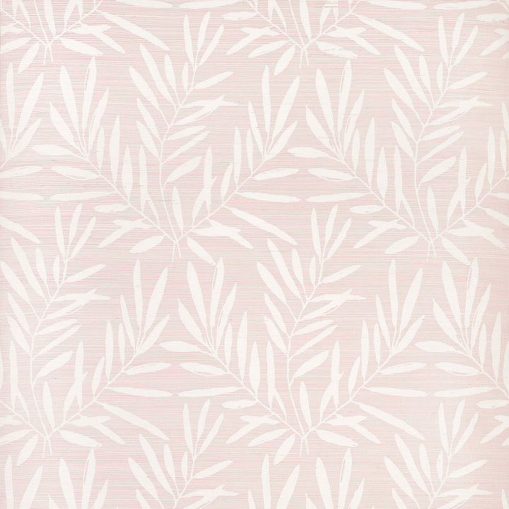 Thibaut Wallpaper Summer Leaves Blush T15803  Wallpaper Sisal  U.S.A </p><p>Repeat: H: , V: 27.5  (69.85 cm) 36 in  (91.44 cm) - My Fabric Connection -