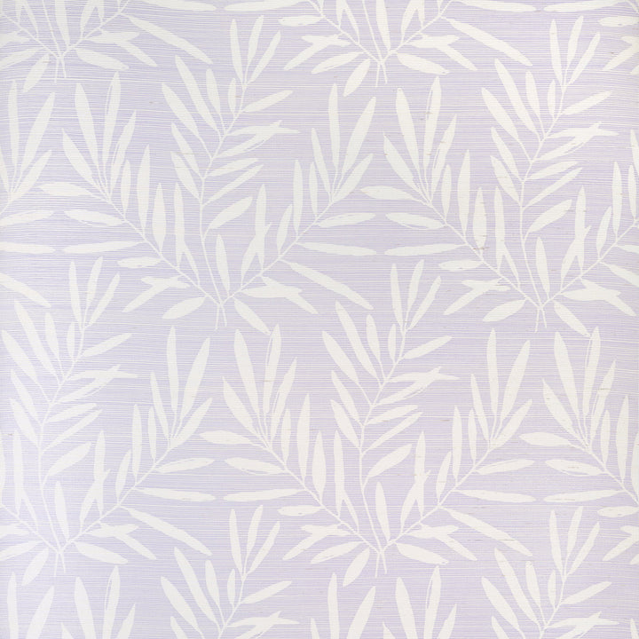 Thibaut Wallpaper Summer Leaves Lavender T15805  Wallpaper Sisal  U.S.A </p><p>Repeat: H: , V: 27.5  (69.85 cm) 36 in  (91.44 cm) - My Fabric Connection -