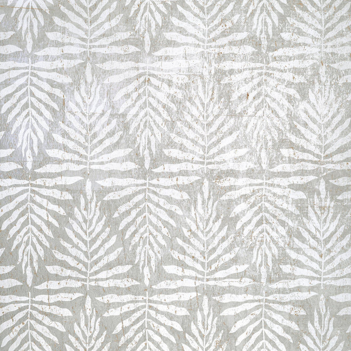 Thibaut Wallpaper Gasparilla Metallic Silver and White T15813  Wallpaper Natural Cork Wallpaper  U.S.A </p><p>Repeat: H: , V: 11.75  (29.84 cm) 36 in  (91.44 cm) - My Fabric Connection -