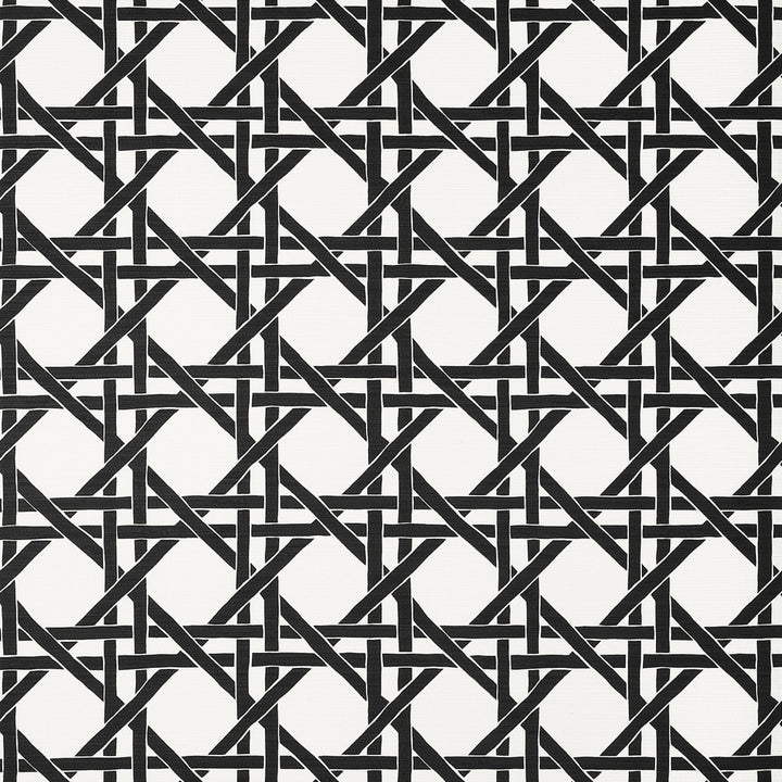 Thibaut Wallpaper Canary Trellis Black T15816  Wallpaper Non-Woven Vinyl Wallpaper  U.S.A </p><p>Repeat: H: , V: 9  (22.86 cm) 27 in  (68.58 cm) - My Fabric Connection -