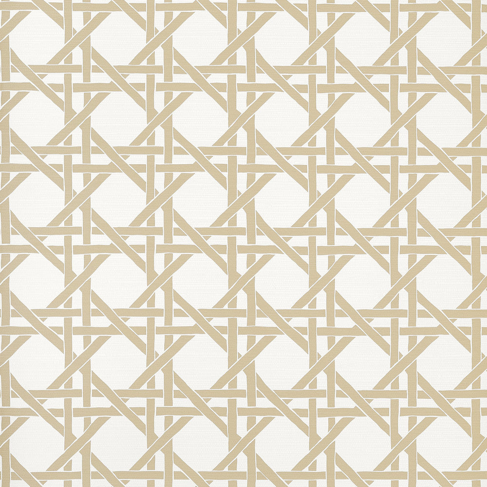 Thibaut Wallpaper Canary Trellis Beige T15817  Wallpaper Non-Woven Vinyl Wallpaper  U.S.A </p><p>Repeat: H: , V: 9  (22.86 cm) 27 in  (68.58 cm) - My Fabric Connection -