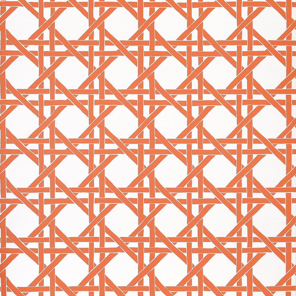 Thibaut Wallpaper Canary Trellis Coral T15818  Wallpaper Non-Woven Vinyl Wallpaper  U.S.A </p><p>Repeat: H: , V: 9  (22.86 cm) 27 in  (68.58 cm) - My Fabric Connection -