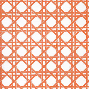 Thibaut Wallpaper Canary Trellis Coral T15818 