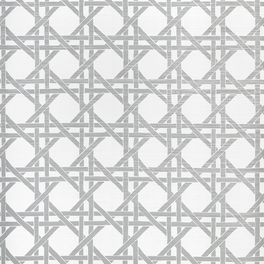Thibaut Wallpaper Canary Trellis Metallic Silver T15822  Wallpaper Non-Woven Vinyl Wallpaper  U.S.A </p><p>Repeat: H: , V: 9  (22.86 cm) 27 in  (68.58 cm) - My Fabric Connection -