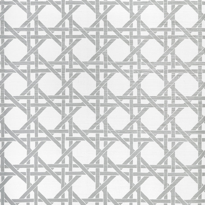 Thibaut Wallpaper Canary Trellis Metallic Silver T15822  Wallpaper Non-Woven Vinyl Wallpaper  U.S.A </p><p>Repeat: H: , V: 9  (22.86 cm) 27 in  (68.58 cm) - My Fabric Connection -