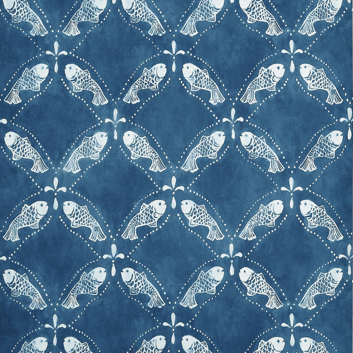Santorini Navy T15834  by Thibaut Wallpaper Thibaut Wallpaper Santorini Navy T15834 Wallpaper ISLANDER Non-Woven Vinyl Wallpaper  U.S.A </p><p>Repeat: H: , V: 20.75  (52.70 cm) 27 in  (68.58 cm) - Fabric Carolina -