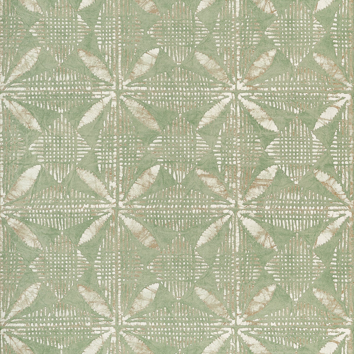 Thibaut Wallpaper Tortuga Batik Willow T15838  Wallpaper Non Woven Wallpaper  U.S.A </p><p>Repeat: H: , V: 18  (45.72 cm) 27 in  (68.58 cm) - My Fabric Connection -