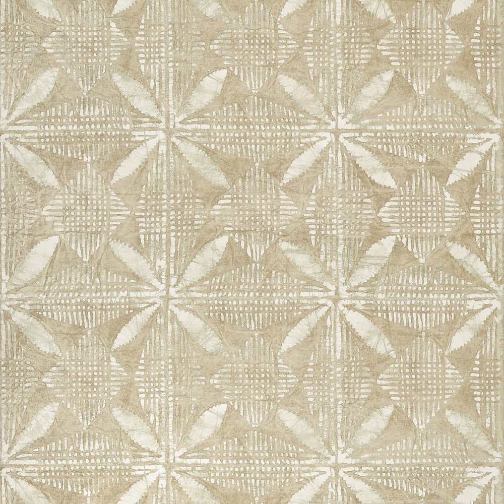 Thibaut Wallpaper Tortuga Batik Beige T15839  Wallpaper Non Woven Wallpaper  U.S.A </p><p>Repeat: H: , V: 18  (45.72 cm) 27 in  (68.58 cm) - My Fabric Connection -