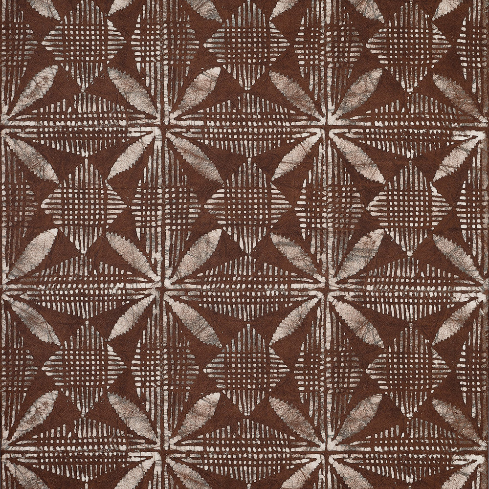Thibaut Wallpaper Tortuga Batik Brown T15840  Wallpaper Non Woven Wallpaper  U.S.A </p><p>Repeat: H: , V: 18  (45.72 cm) 27 in  (68.58 cm) - My Fabric Connection -