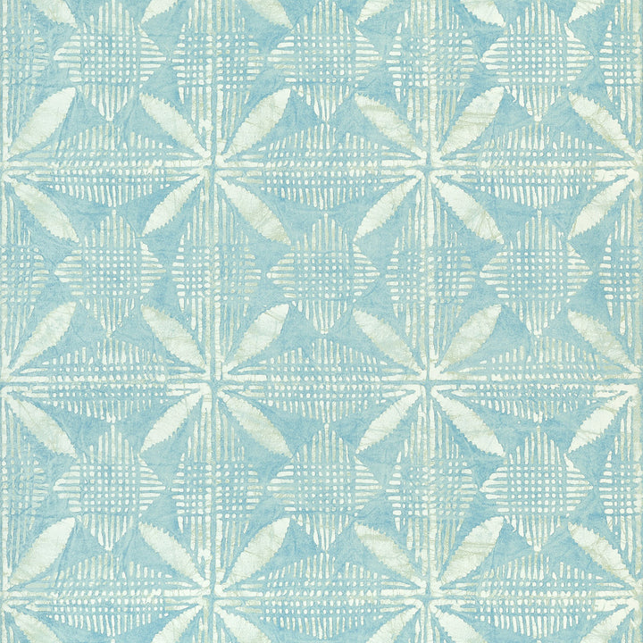 Thibaut Wallpaper Tortuga Batik Turquoise T15841  Wallpaper Non Woven Wallpaper  U.S.A </p><p>Repeat: H: , V: 18  (45.72 cm) 27 in  (68.58 cm) - My Fabric Connection -