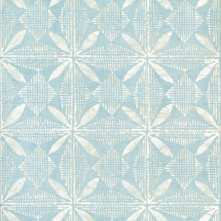Thibaut Wallpaper Tortuga Batik Light Blue T15842  Wallpaper Non Woven Wallpaper  U.S.A </p><p>Repeat: H: , V: 18  (45.72 cm) 27 in  (68.58 cm) - My Fabric Connection -