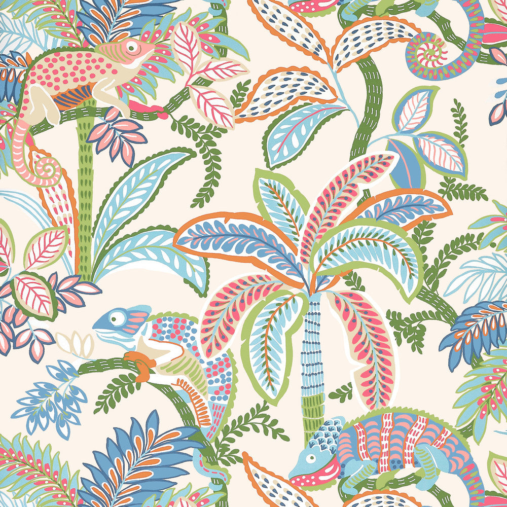 Thibaut Wallpaper Iggy Island T15843  Wallpaper Non Woven Wallpaper  U.S.A </p><p>Repeat: H: , V: 25  (63.50 cm) 27 in  (68.58 cm) - My Fabric Connection -