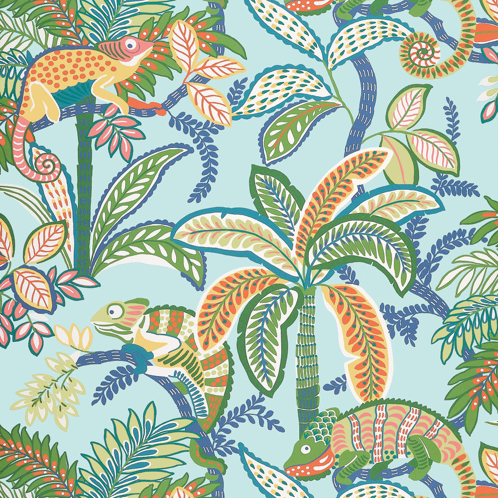 Thibaut Wallpaper Iggy Poolside T15844  Wallpaper Non Woven Wallpaper  U.S.A </p><p>Repeat: H: , V: 25  (63.50 cm) 27 in  (68.58 cm) - My Fabric Connection -