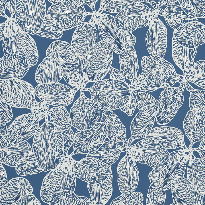 Island Orchid Navy T15849  by Thibaut Wallpaper Thibaut Wallpaper Island Orchid Navy T15849 Wallpaper ISLANDER Non Woven Wallpaper  U.S.A </p><p>Repeat: H: , V: 36  (91.44 cm) 27 in  (68.58 cm) - Fabric Carolina -