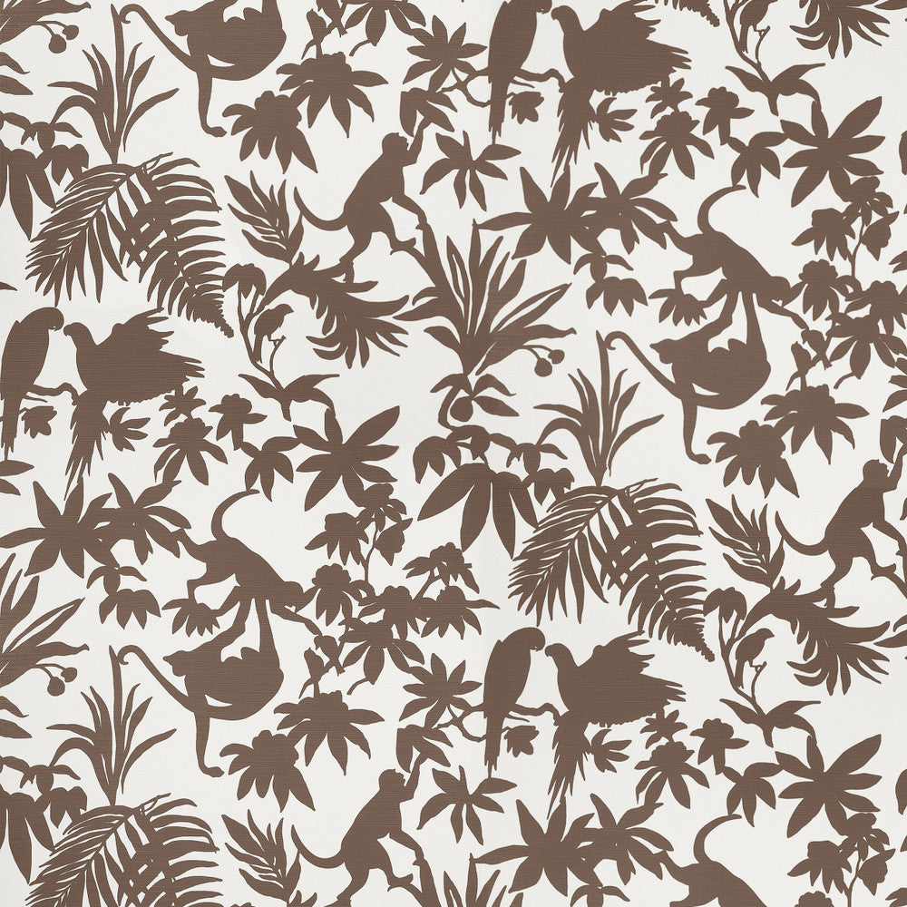 Thibaut Wallpaper St. Kitts Brown T15860  Wallpaper Paper Backed Vinyl Wallpaper  U.S.A </p><p>Repeat: H: , V: 36  (91.44 cm) 27 in  (68.58 cm) - My Fabric Connection -