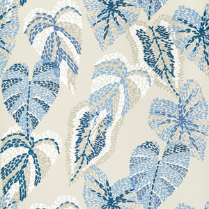 Thibaut Wallpaper Delila Blue and Beige T15865 