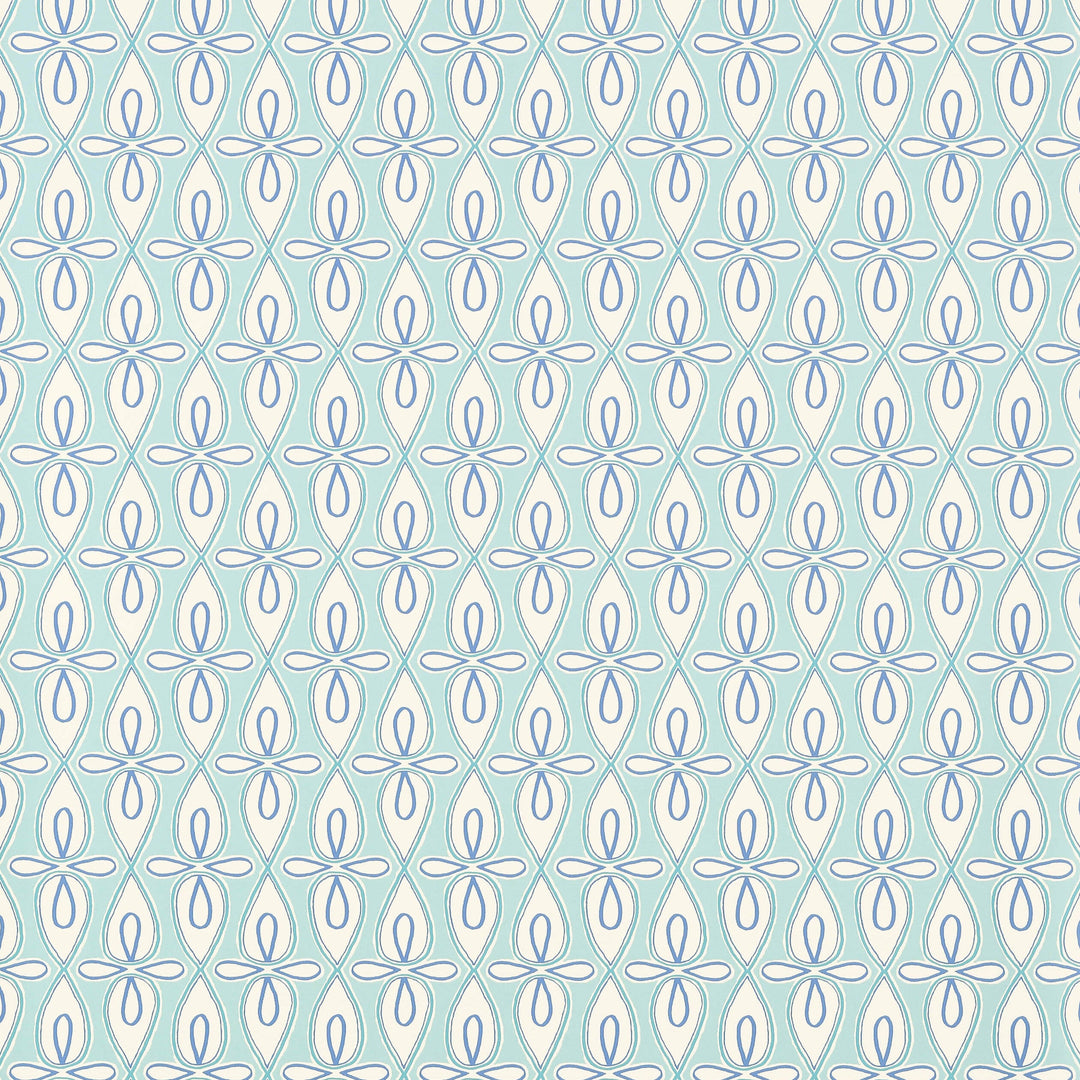 BRIBIE - Turquoise by Thibaut Wallpaper