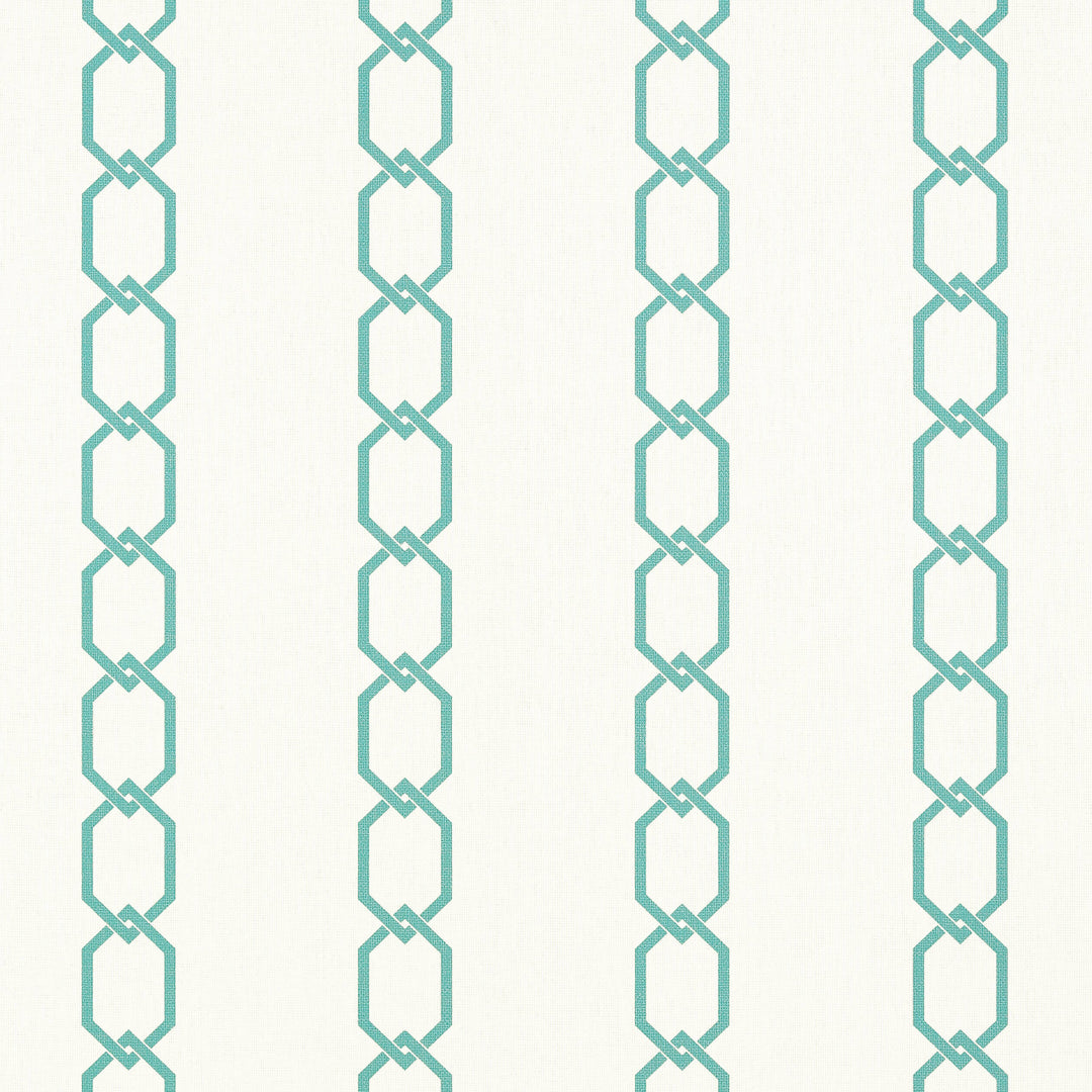 MADEIRA CHAIN - Turquoise by Thibaut Wallpaper