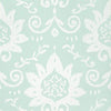 BRIDGEWATER DAMASK - Aqua by Thibaut Wallpaper
