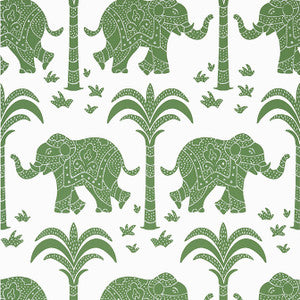 Elephant Green T16201 by Thibaut Wallpaper