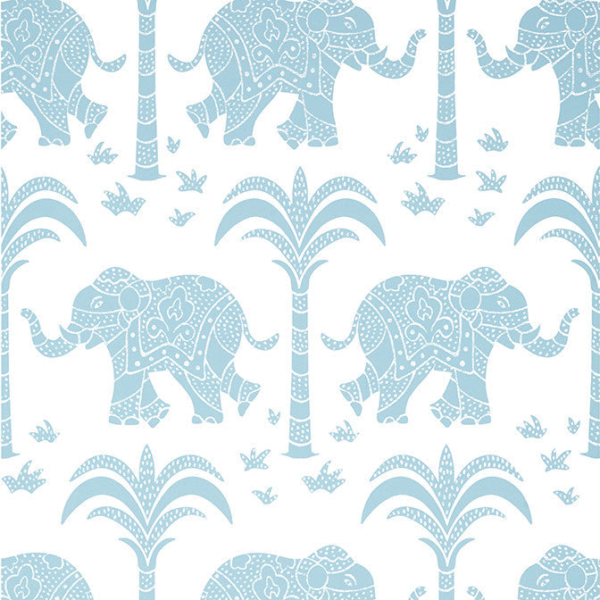 Elephant French Blue T16204 by Thibaut Wallpaper Thibaut Wallpaper Elephant French Blue T16204Wallpaper Kismet Wallpaper U.S.A. </p><p>Repeat: V: 25.25 27 - Fabric Carolina -