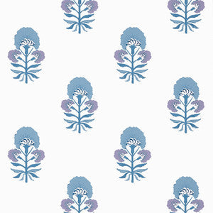 Tybee Bud Lavender and Blue T16216 by Thibaut Wallpaper