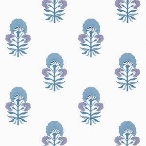 Tybee Bud Lavender and Blue T16216 by Thibaut Wallpaper