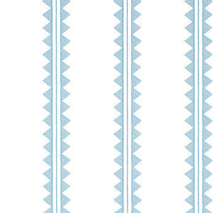 Agave Stripe French Blue T16228 by Thibaut Wallpaper