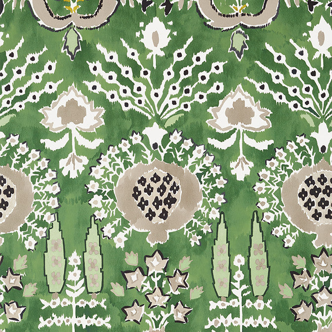 Mendoza Suzani Green T16242 by Thibaut Wallpaper Thibaut Wallpaper Mendoza Suzani Green T16242Wallpaper Kismet Non Woven Wallpaper U.S.A. </p><p>Repeat: V: 36 27 - Fabric Carolina -