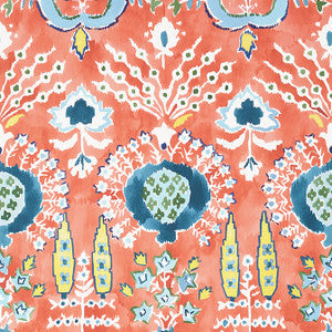 Mendoza Suzani Coral T16243 By Thibaut Wallpaper
