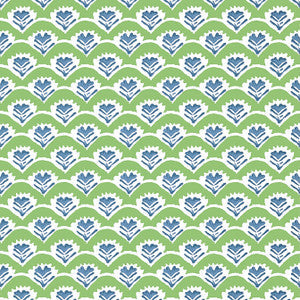 Emily Green and Blue T16251 by Thibaut Wallpaper