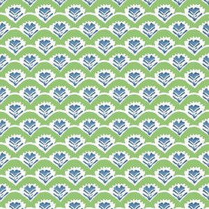 Emily Green and Blue T16251 by Thibaut Wallpaper