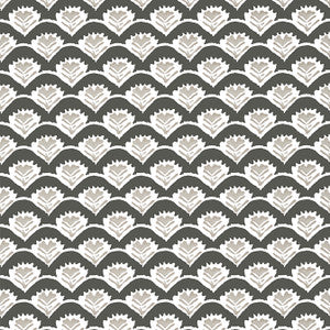 Emily Black and Beige T16252 by Thibaut Wallpaper