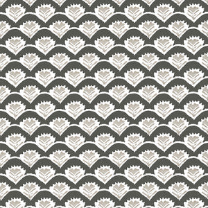 Emily Black and Beige T16252 by Thibaut Wallpaper