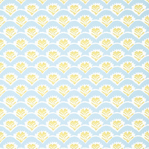 Emily Yellow and Blue T16253 by Thibaut Wallpaper