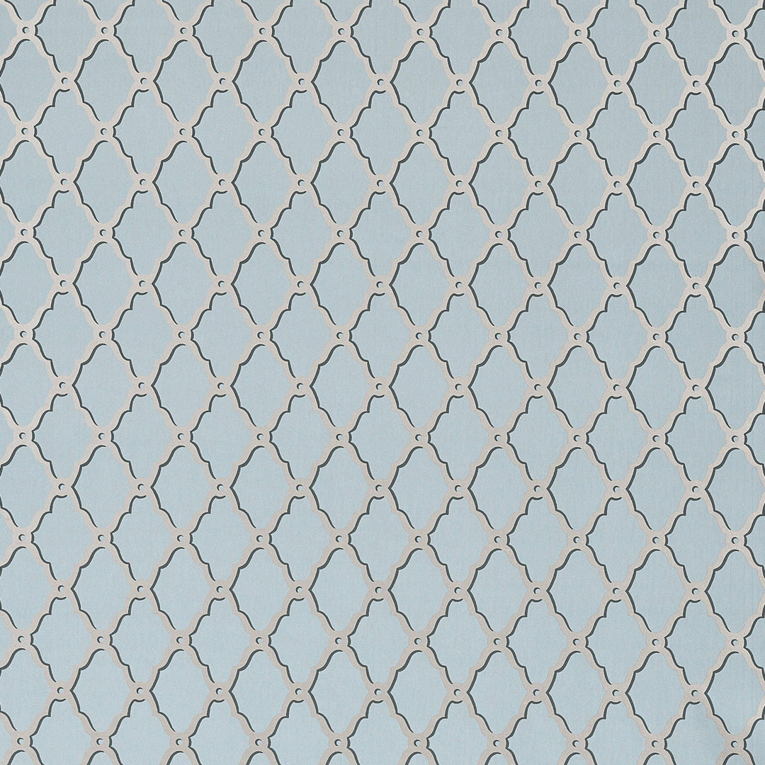 ROTHBURY TRELLIS - Metallic on Slate Grey by Thibaut Wallpaper