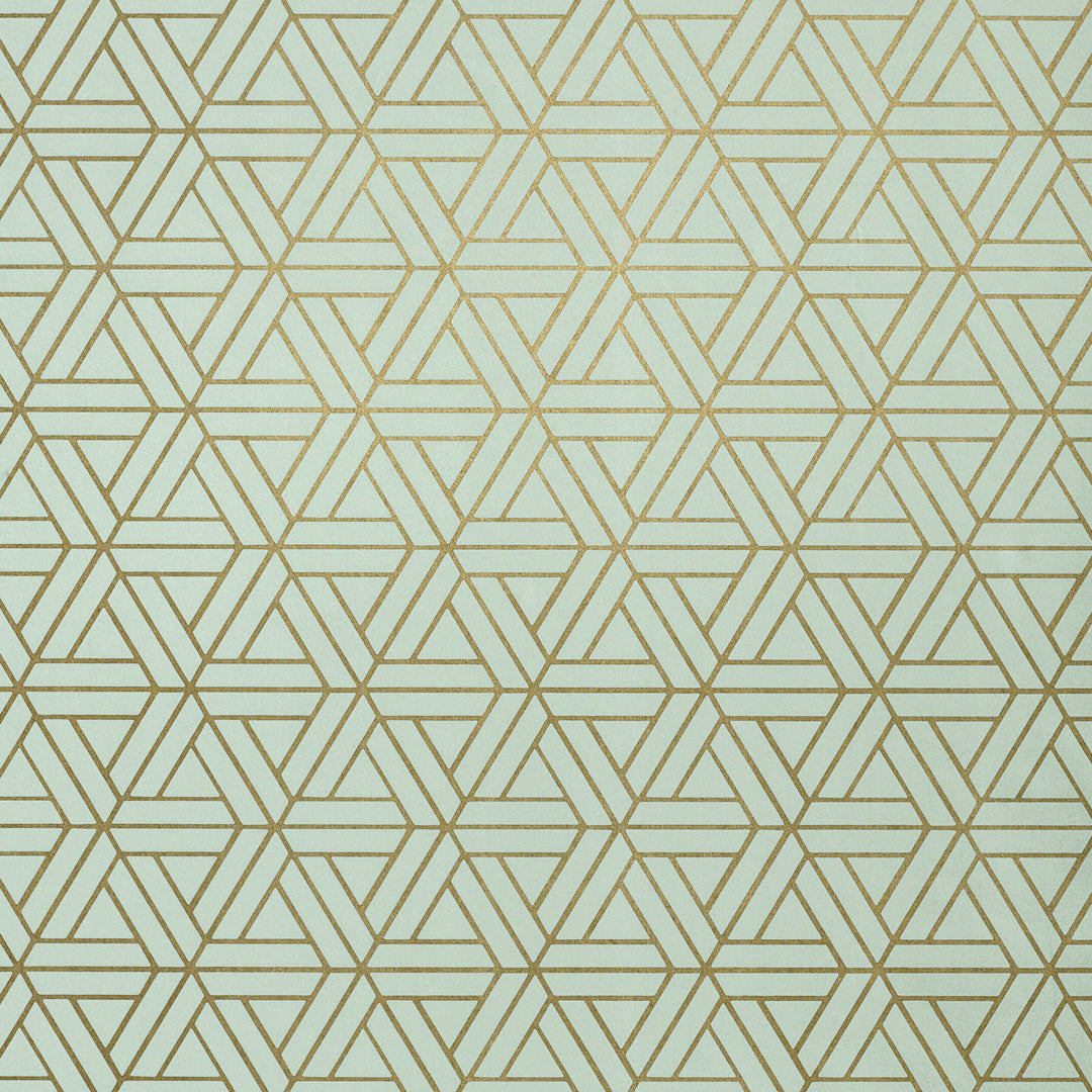 MEDINA - Metallic on Aqua by Thibaut Wallpaper