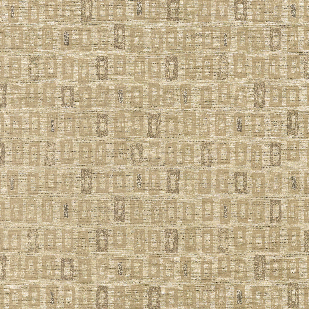 KATSU - Metallic on Khaki by Thibaut Wallpaper
