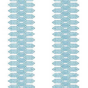 Nola Stripe Aqua T20811 by Thibaut Wallpaper
