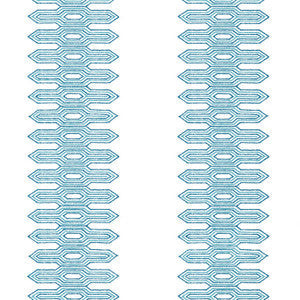 Nola Stripe Aqua T20811 By Thibaut Wallpaper