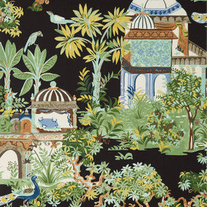 Mystic Garden Black T20825 by Thibaut Wallpaper