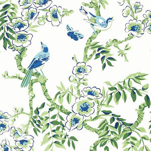 Yukio Blue and Green T20842 by Thibaut Wallpaper